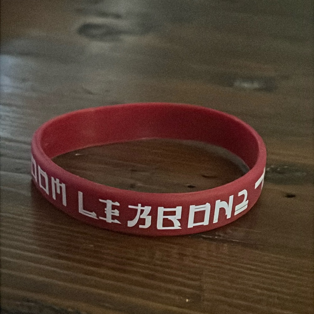 Nike Zoom LeBron Chamber of Fear Baller ID Band Wristband red vintage